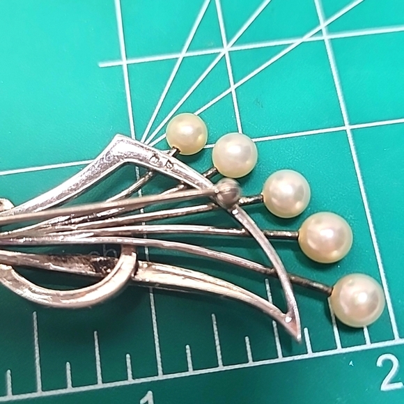 Mikimoto Estate Akoya Pearl Brooch Pin Sterling Silver 5.4 mm - Picture 6 of 8